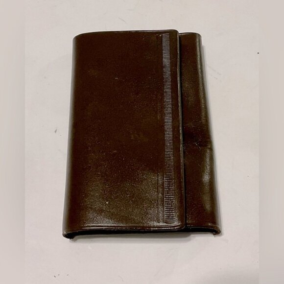 Vintage AMITY key case holds 6 brown cowhide - Picture 3 of 9